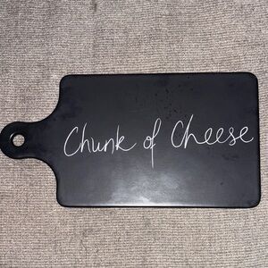 Black Cheese Board with White Text-EUC